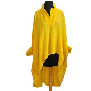 NWT GARCIA HIGH-LOW OVERSIZED PUFFED SLEEVE WOMEN'S SHIRT DRESS, YELLOW,‎ SMALL